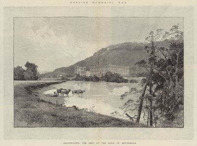 Chatsworth, la sede del Duca di Devonshire da Charles Auguste Loye